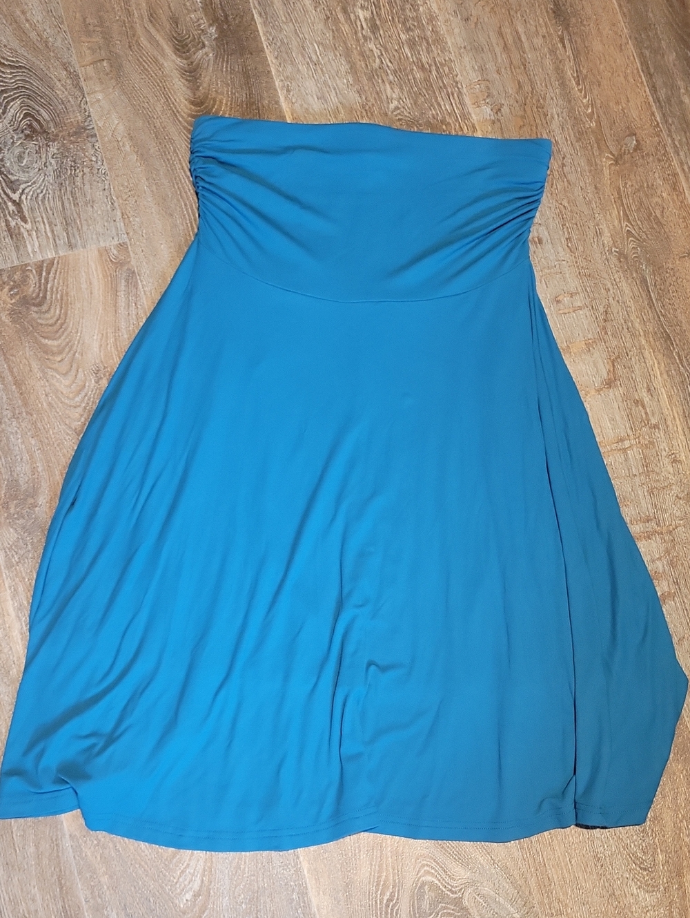 OGL Flowy Side Ruched A-line Midi Skirt Medium Dark Marine